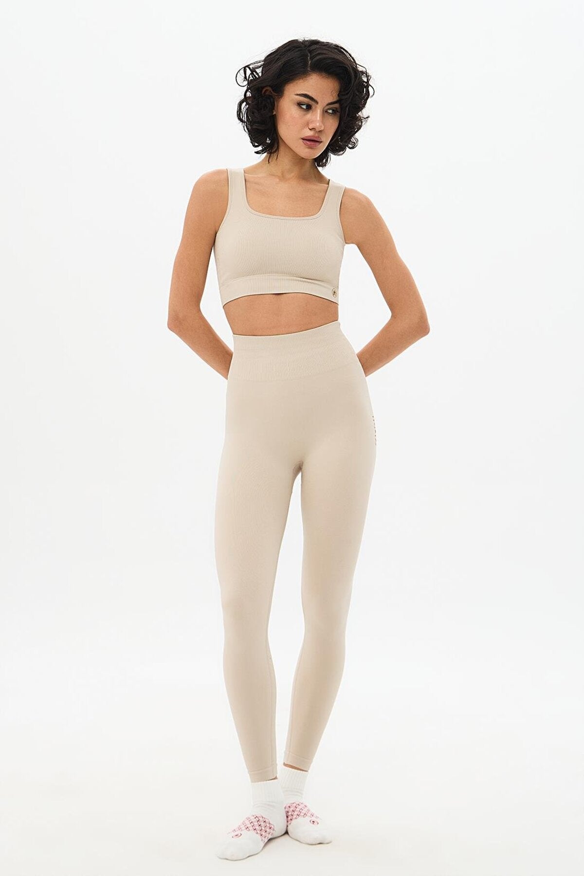 Zen High-Waist Shaping Leggings - Beige