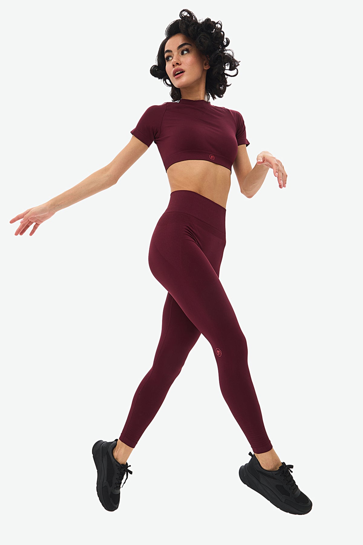 Nami High-Waist Leggings - Burgundy