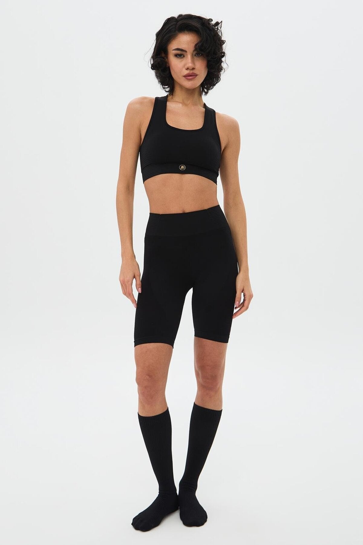Sakura Sculpting Biker Shorts - Black