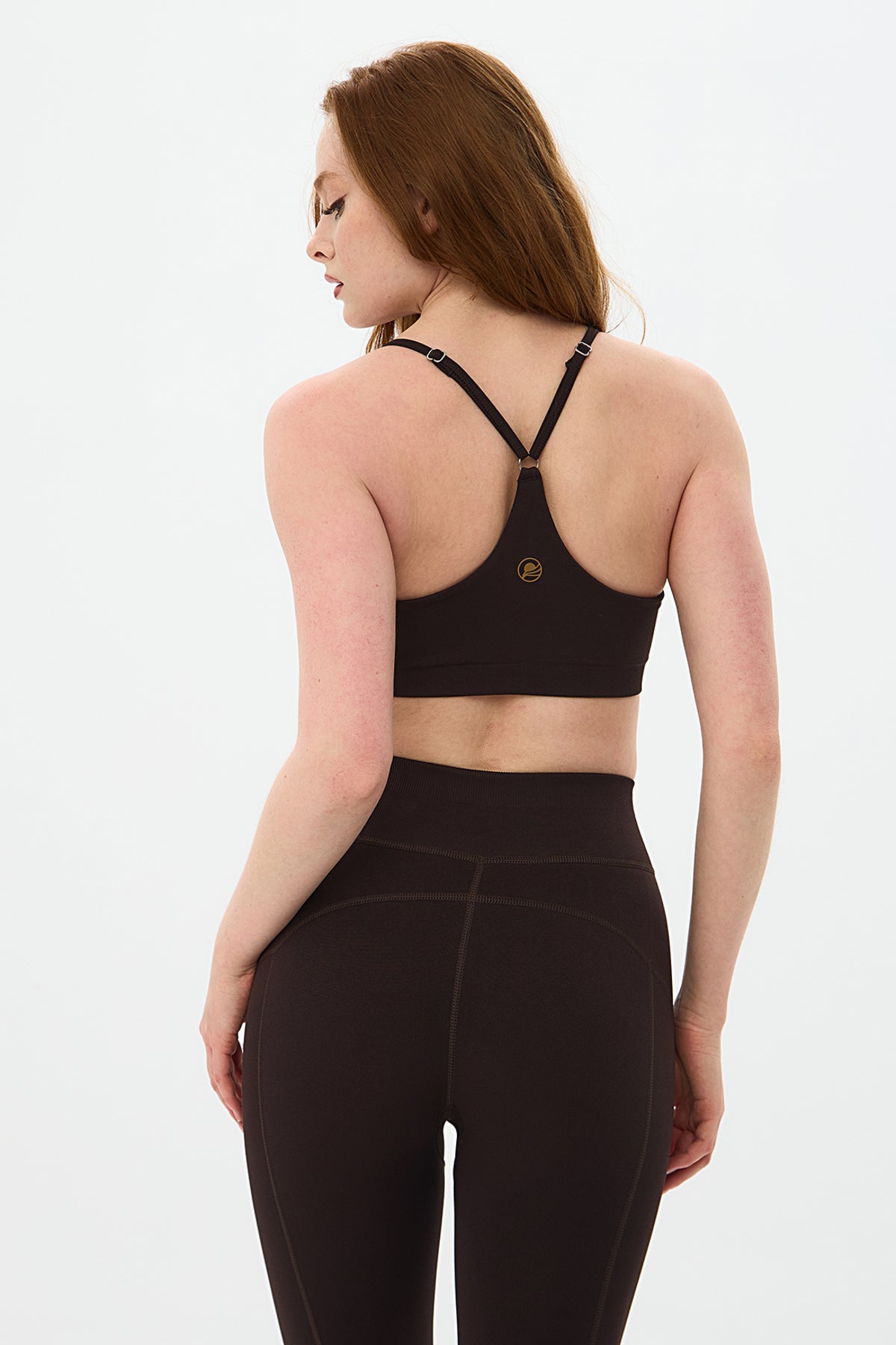 Aozora Sport Adjustable Strap Bra - Brown