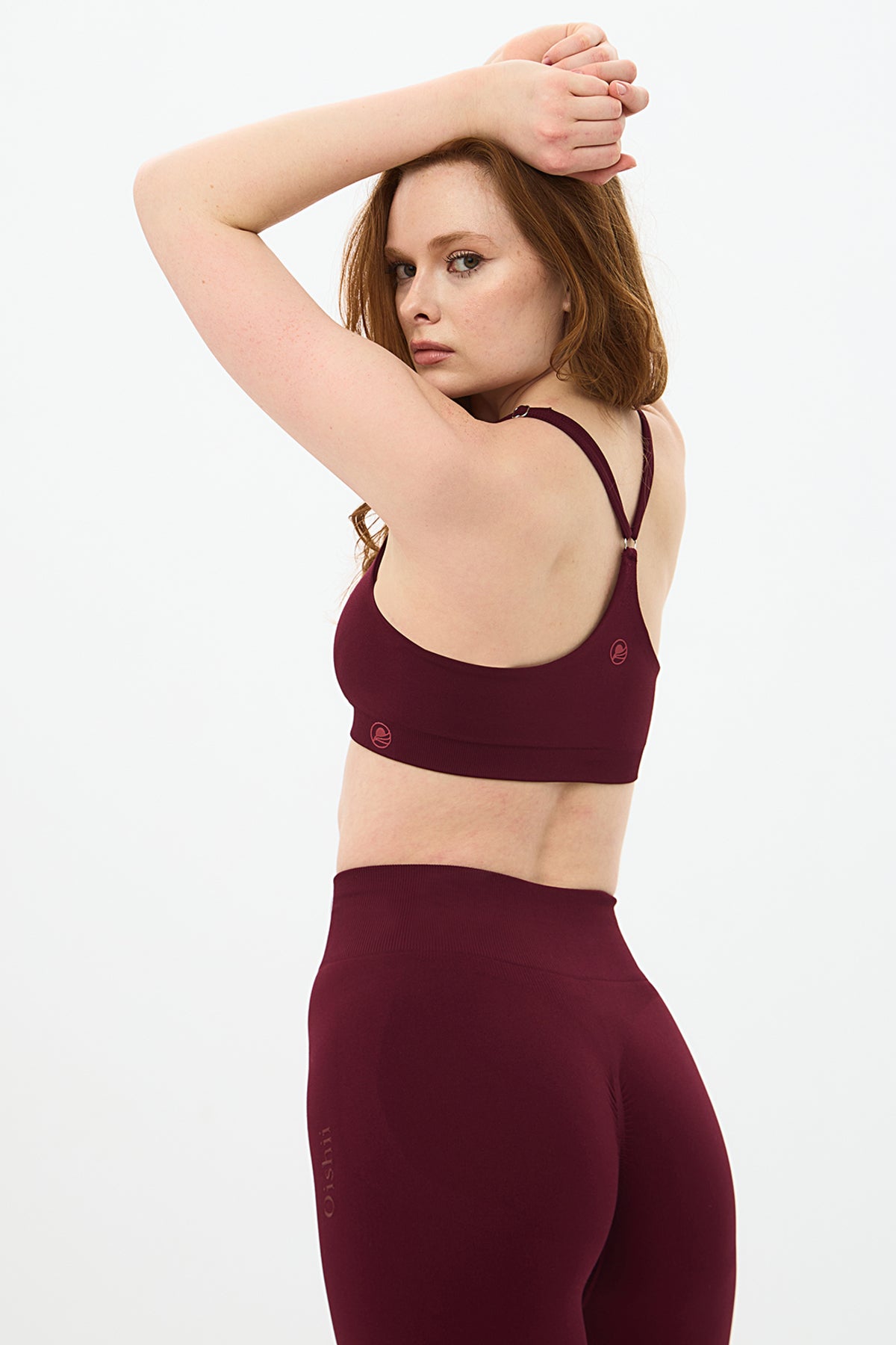 Aozora Sport Adjustable Strap Bra - Burgundy