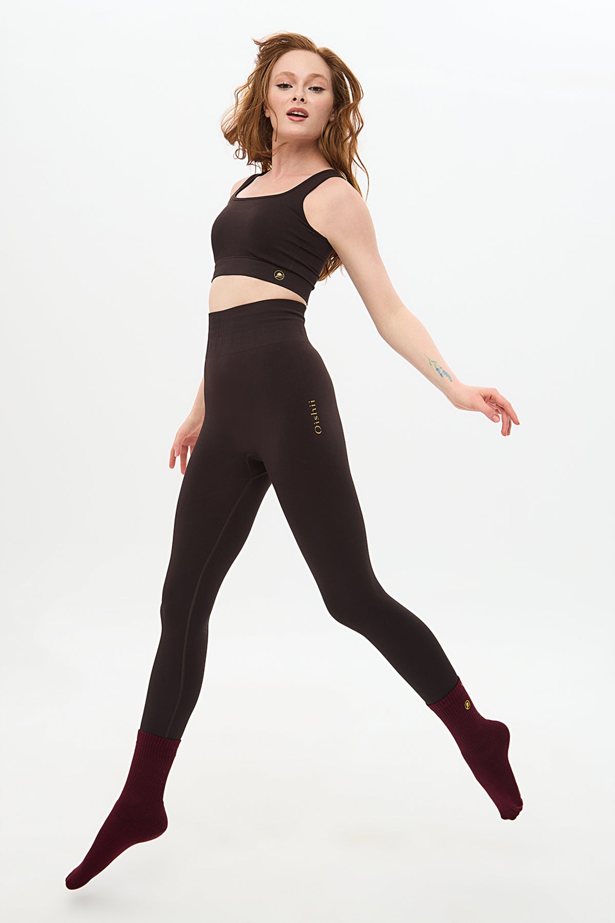 Zen High-Waist Shaping Leggings - Brown