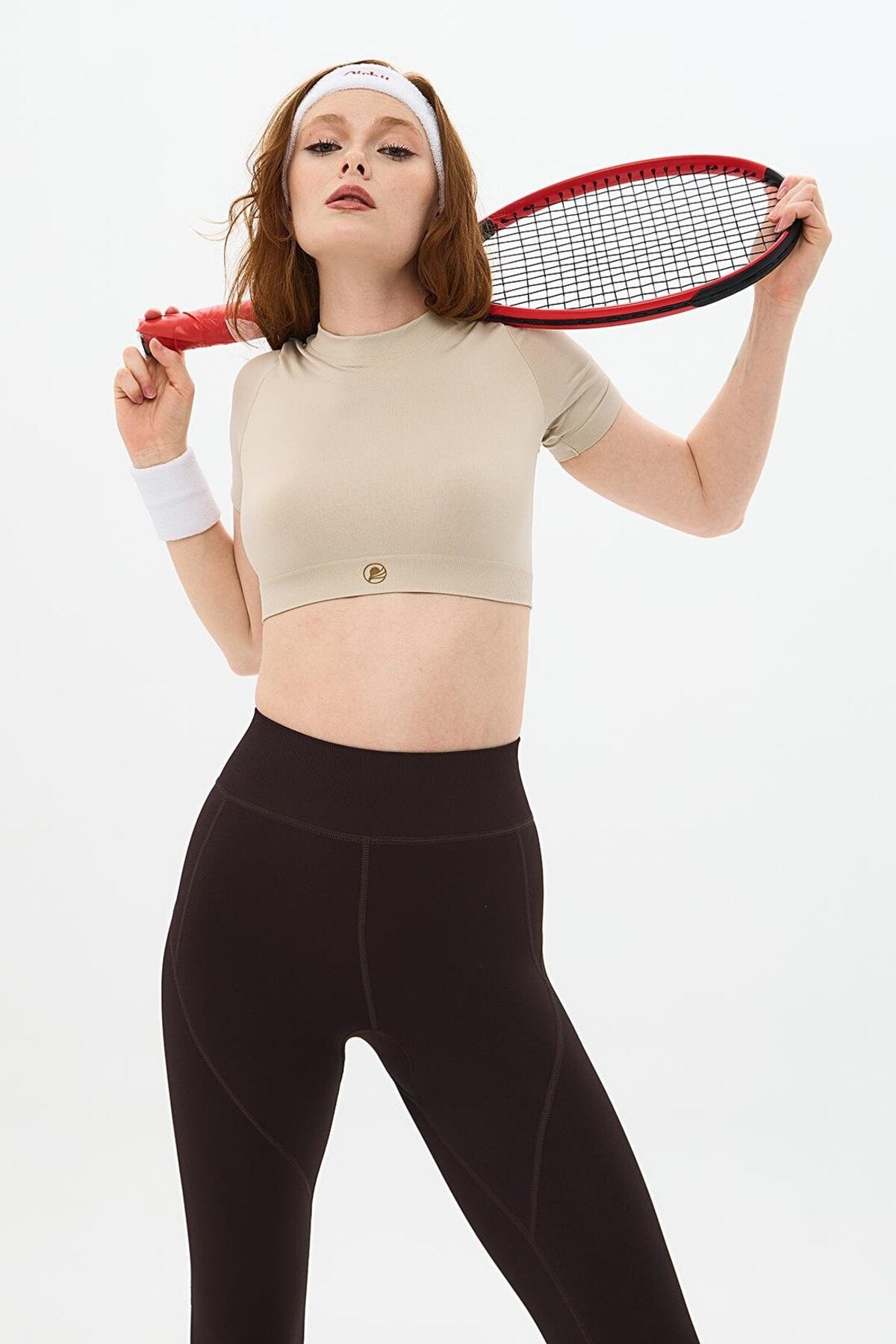 Kumo Short Crop Top - Beige