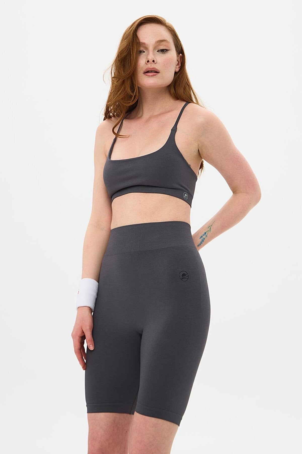 Momiji Push-Up Sculpting Biker Shorts - Grey