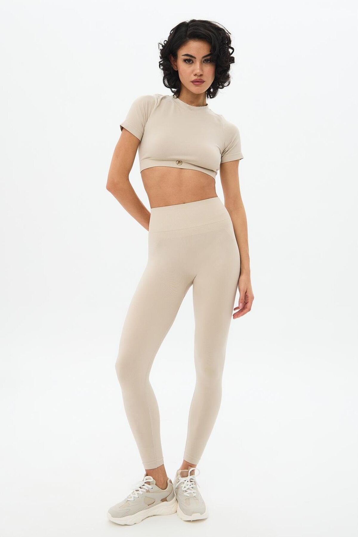 Nami High-Waist Leggings - Beige