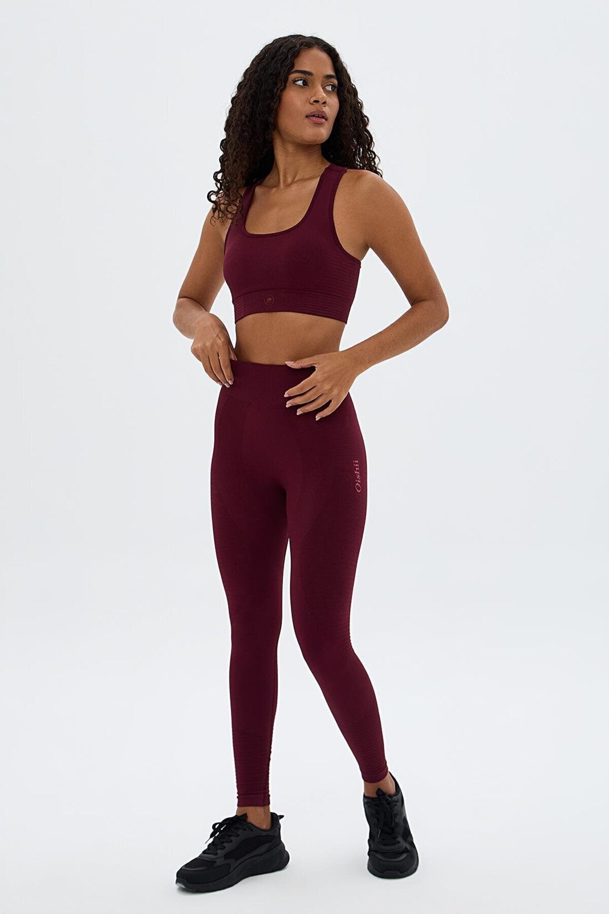 Sakura Flexible & Shaping Leggings - Burgundy