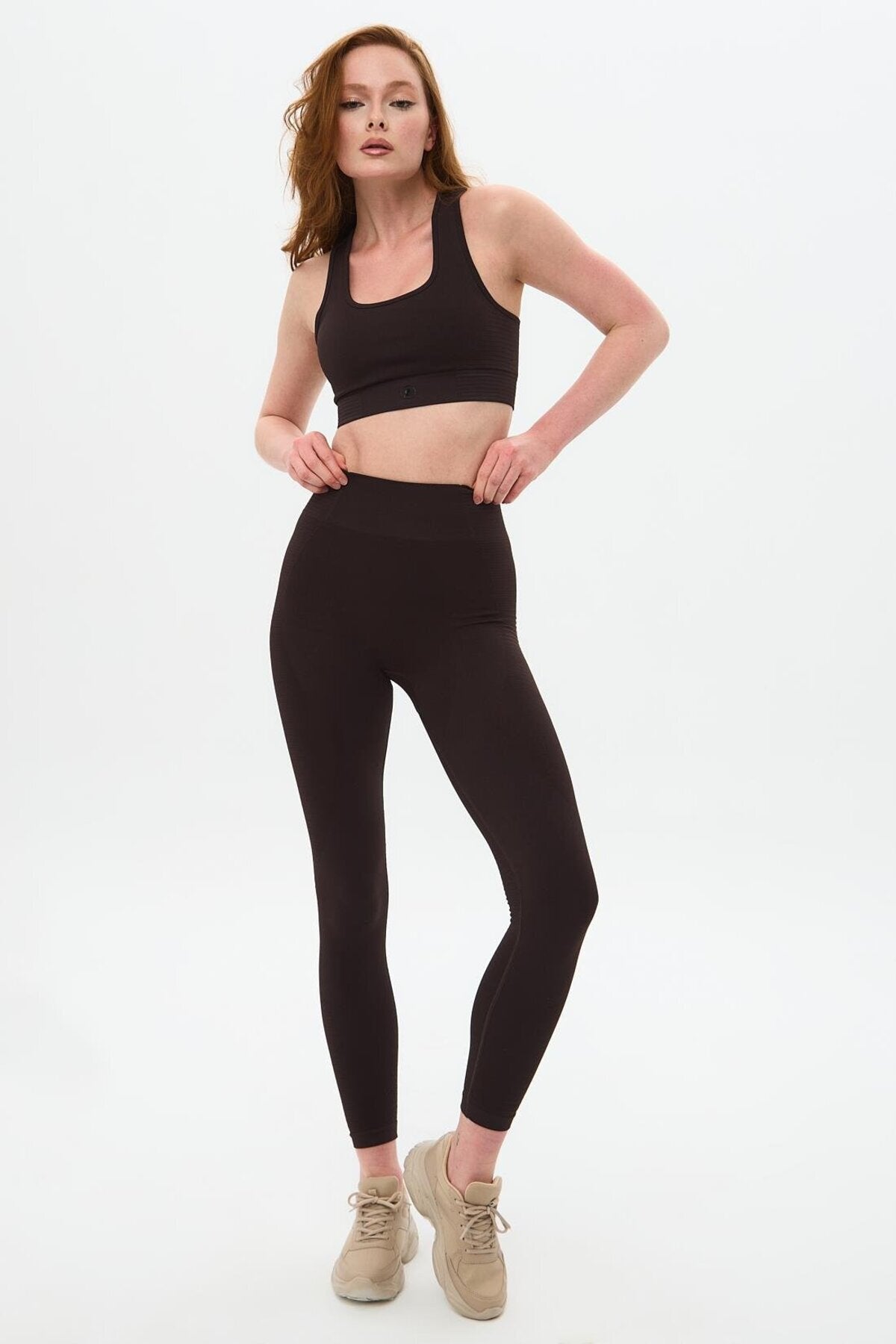 Sakura Flexible & Shaping Leggings - Brown
