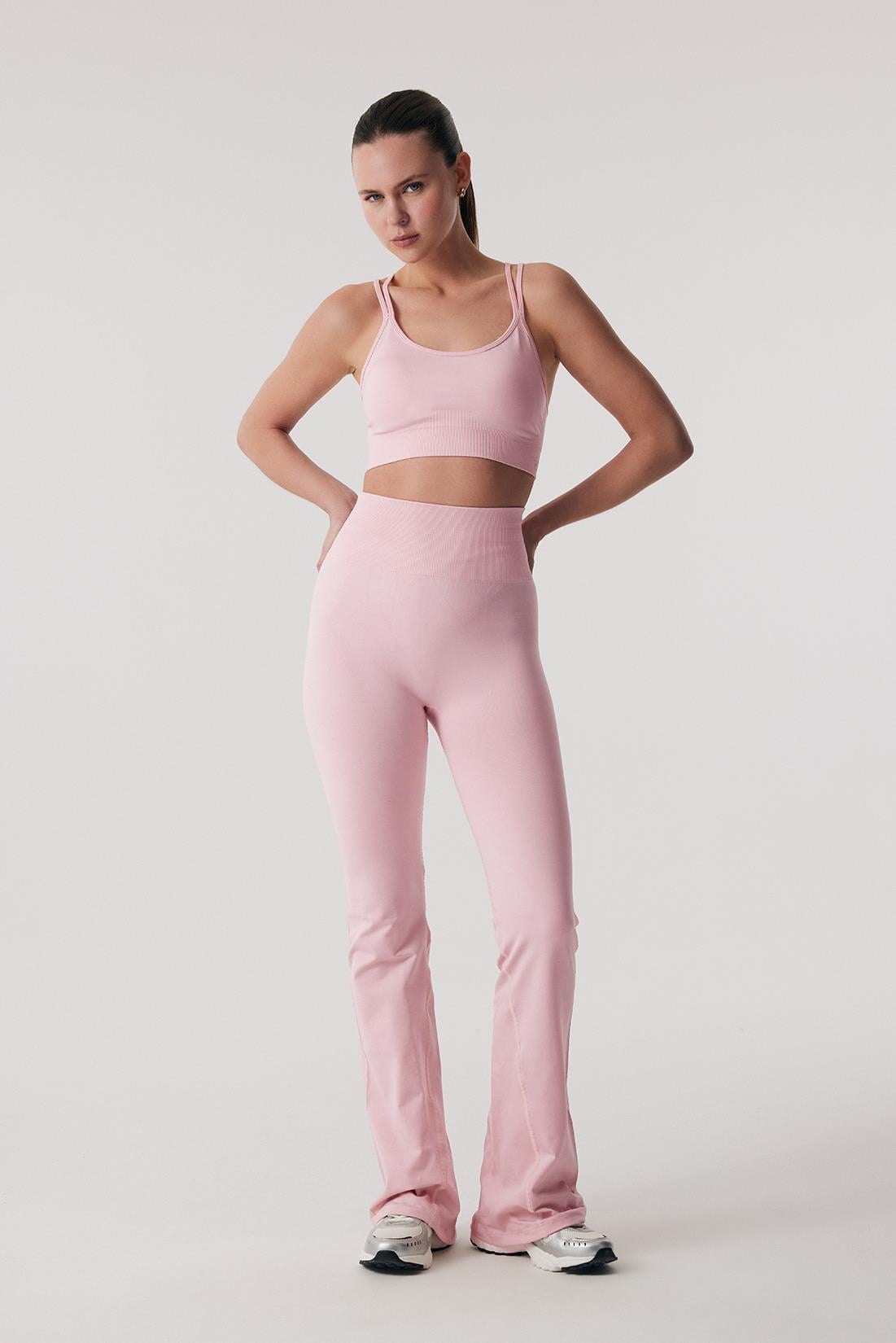 Oishii Rei Flow Flare Leggings Dusty Pink