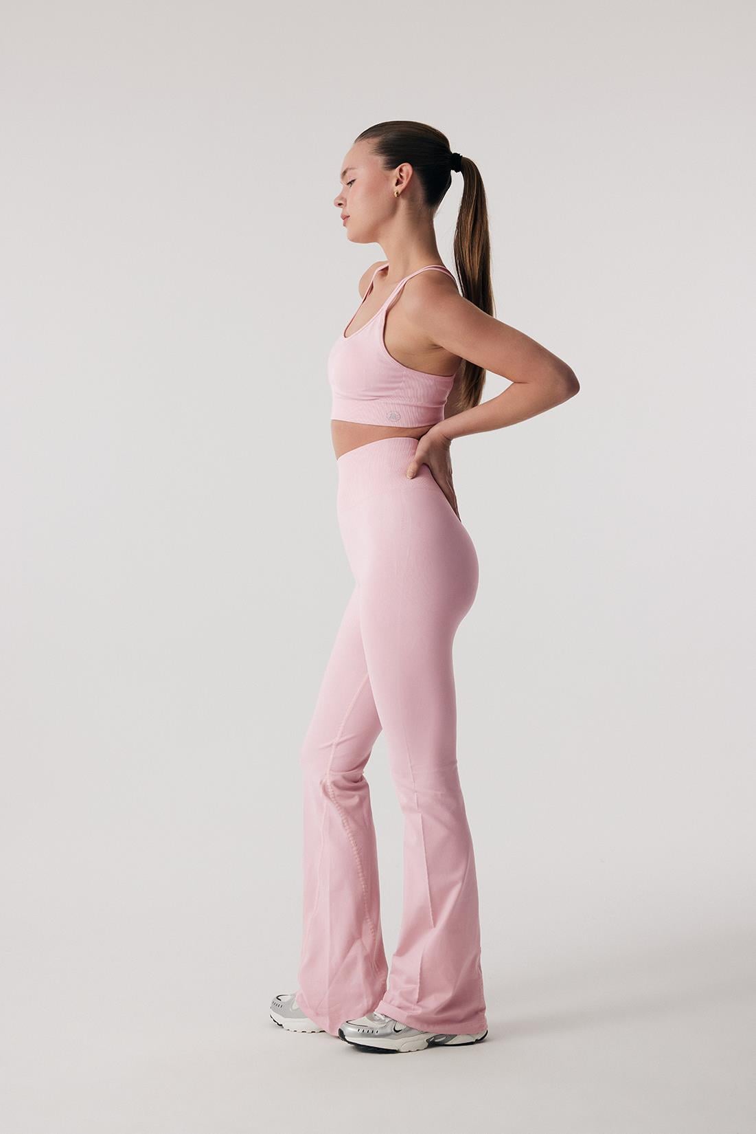 Oishii Rei Flow Flare Leggings Dusty Pink