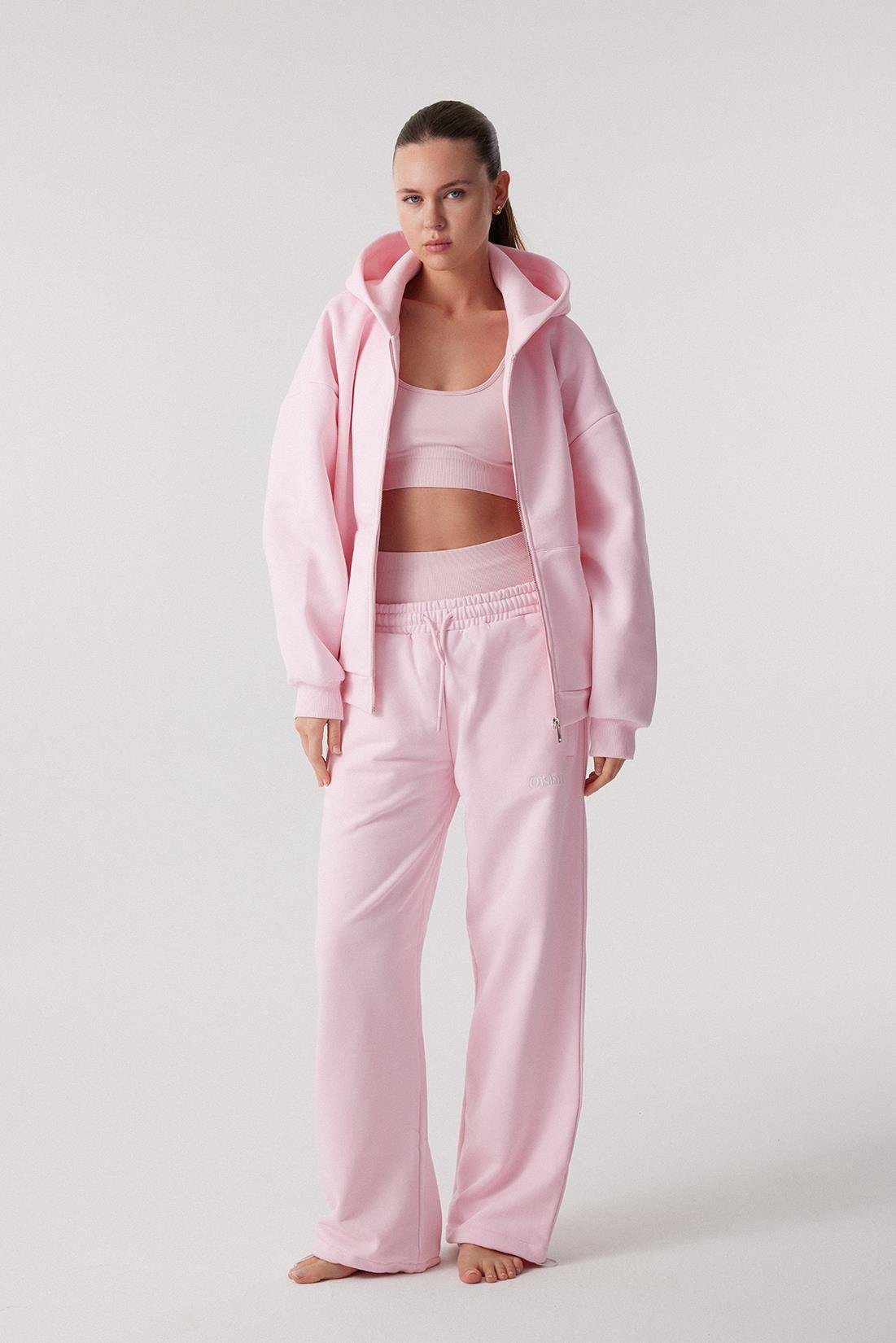 Oishii Rei Loungewear Zip Hodie Dusty Pink
