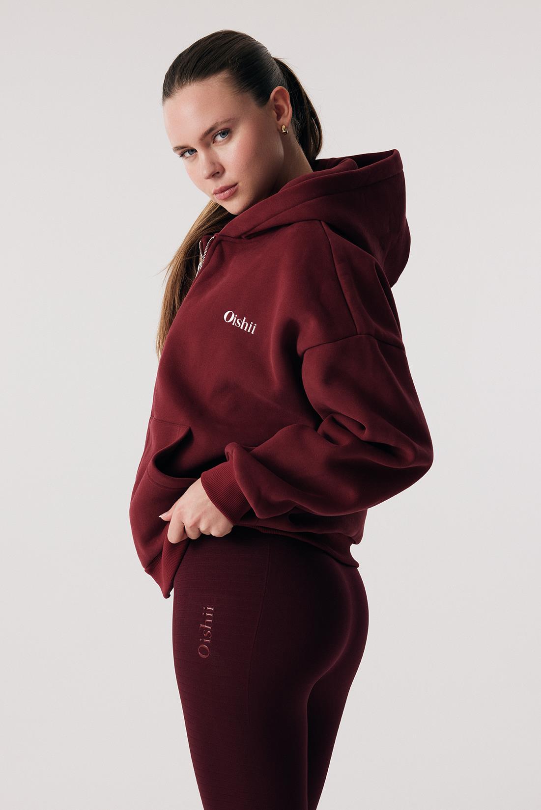 Oishii Rei Loungewear Hoodie Burgundy