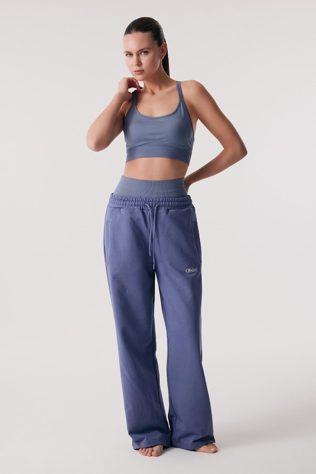 Oishii Rei Loungewear Wide Leg Jogger Indıgo