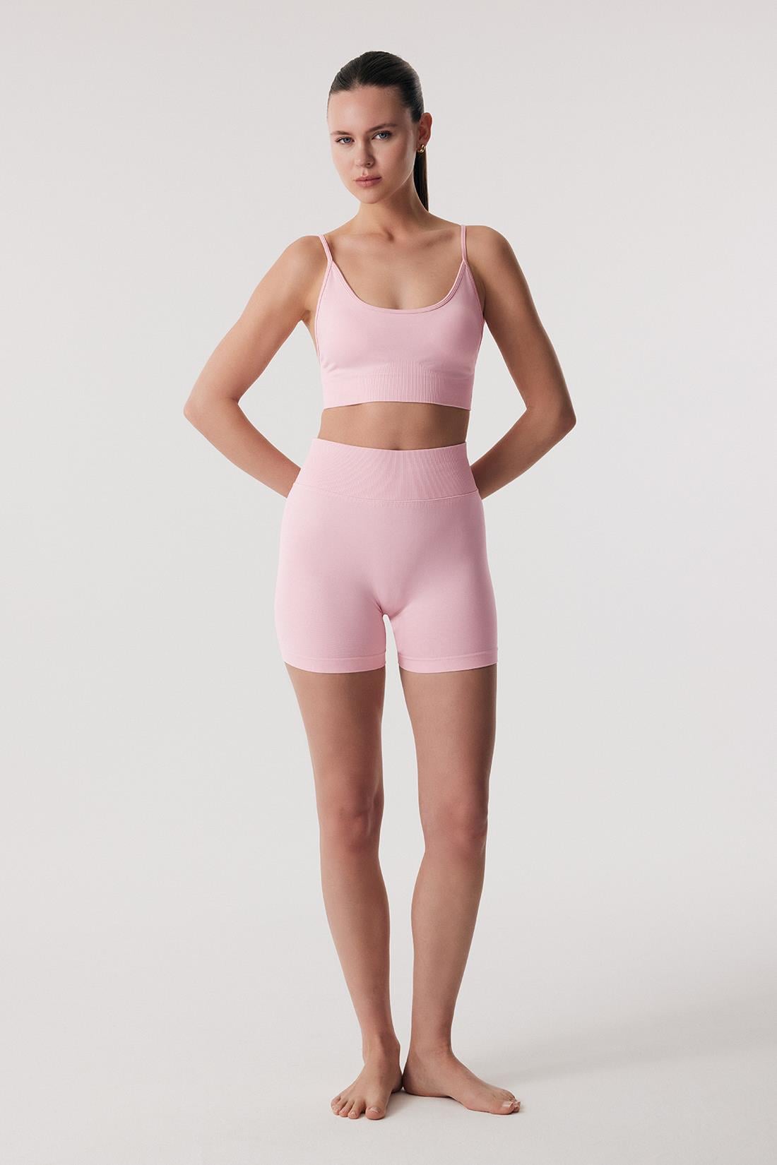 Oishii Rei Sculpt Scrunch Shorts Dusty Pink