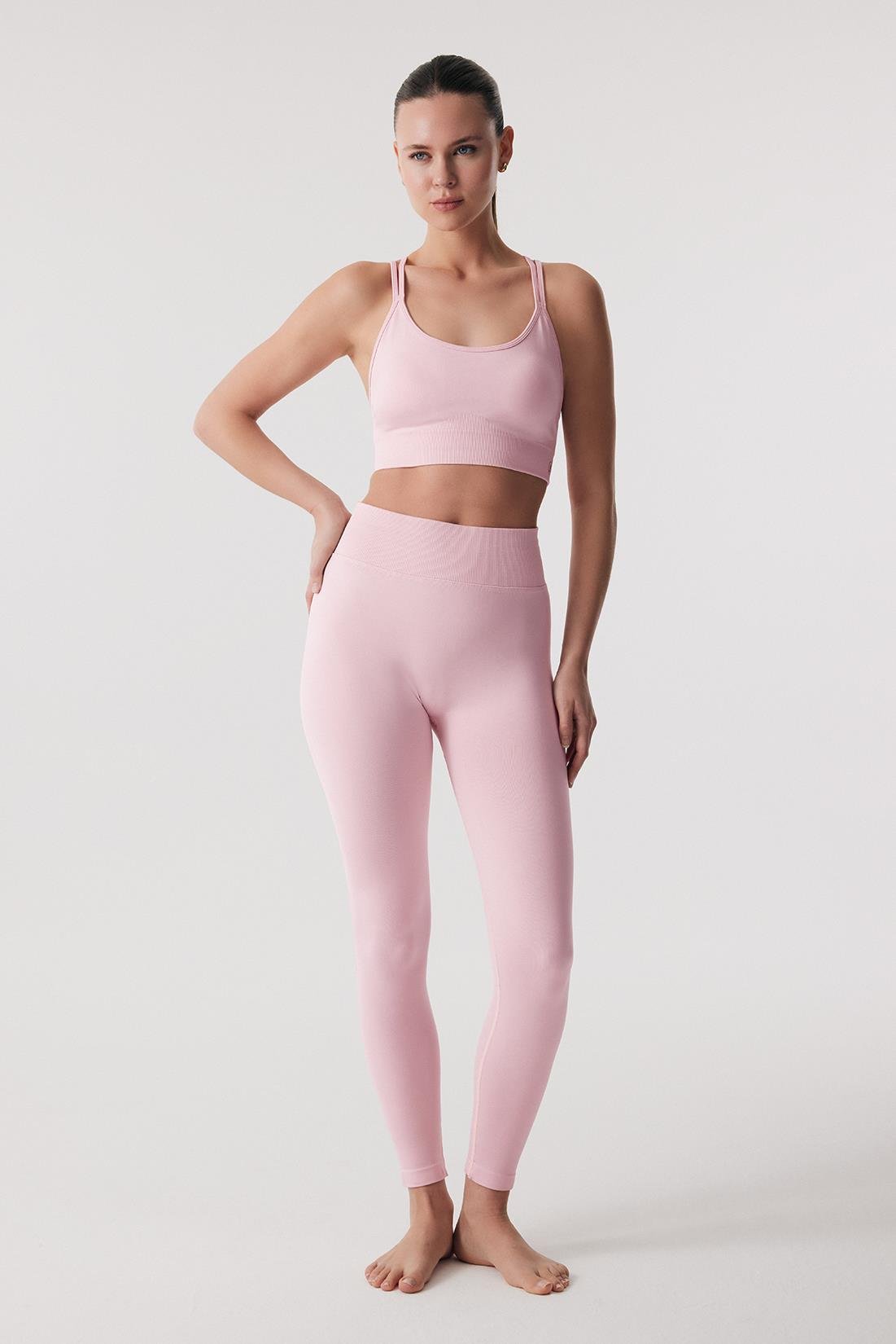 Oishii Rei Sculpt Scrunch Leggings Dusty Pink